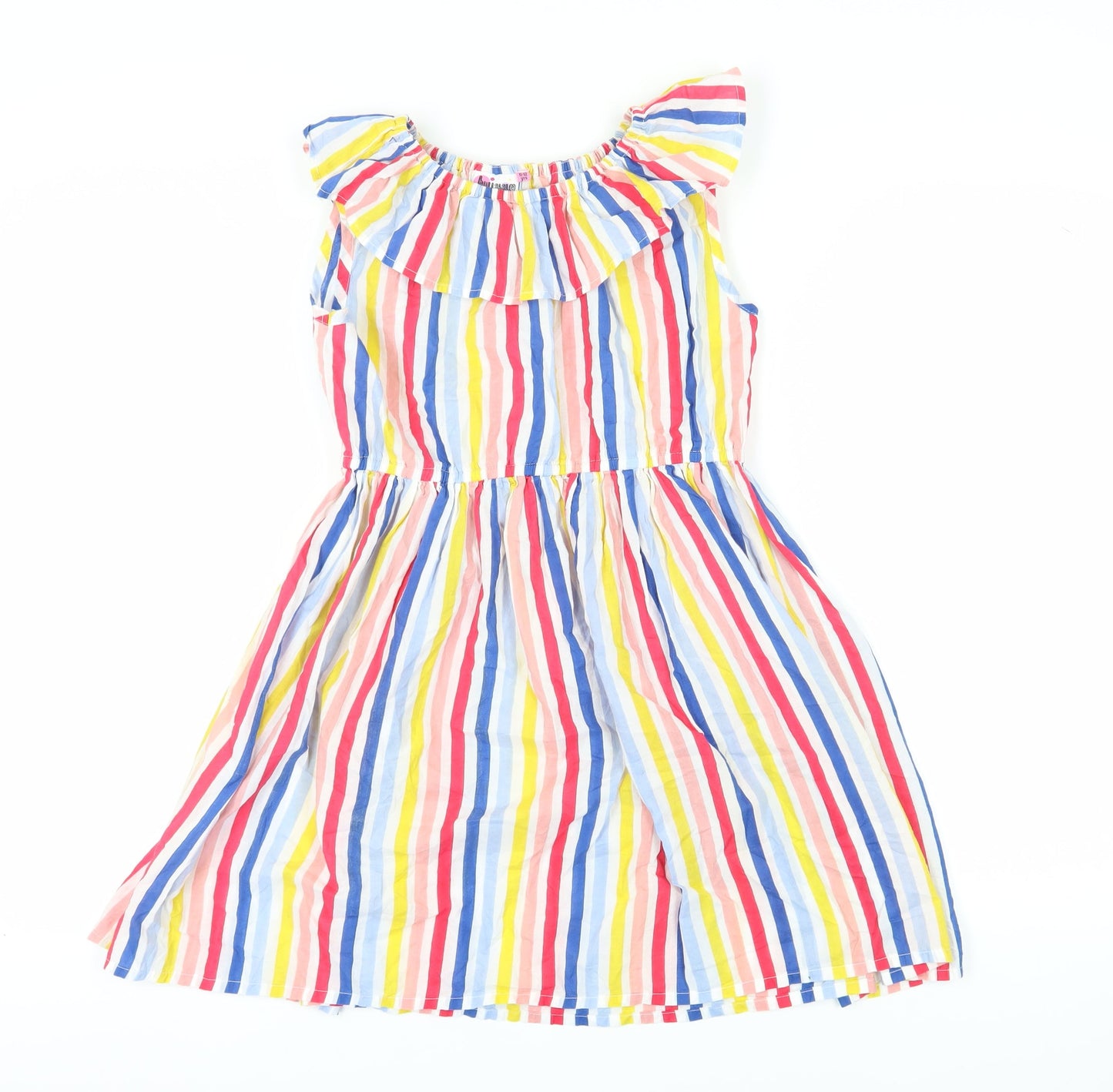 Hullabaloo Girls Multicoloured Striped A-Line Dress 11-12 Yrs