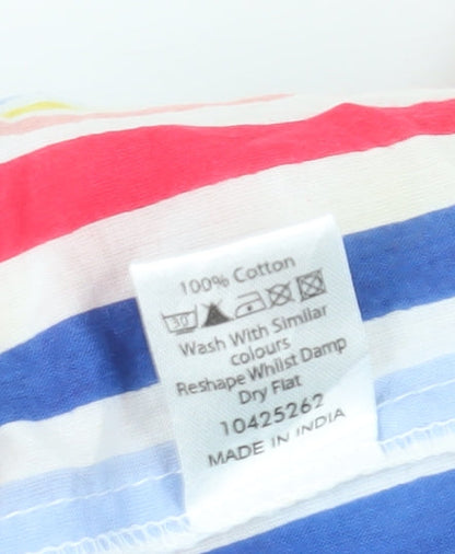 Hullabaloo Girls Multicoloured Striped A-Line Dress 11-12 Yrs