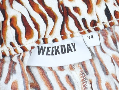 Weekday Women's Multicoloured Paperbag Shorts Size 6