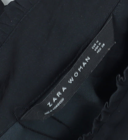 Zara Woman Black High Neck Blouse, Women Size 12