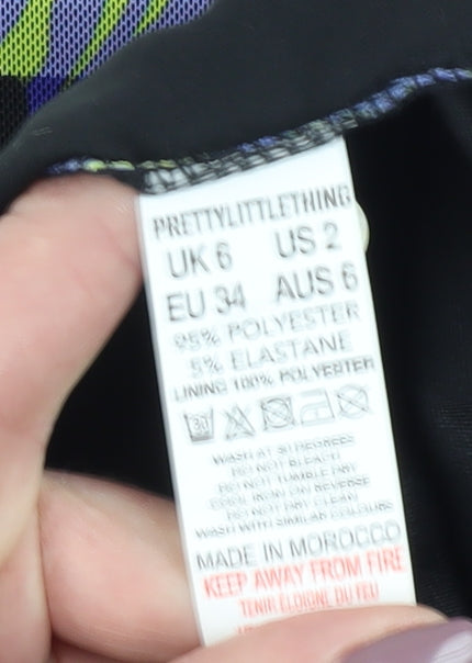 PrettyLittleThing Women's Multicoloured Bodycon Dress Size 6