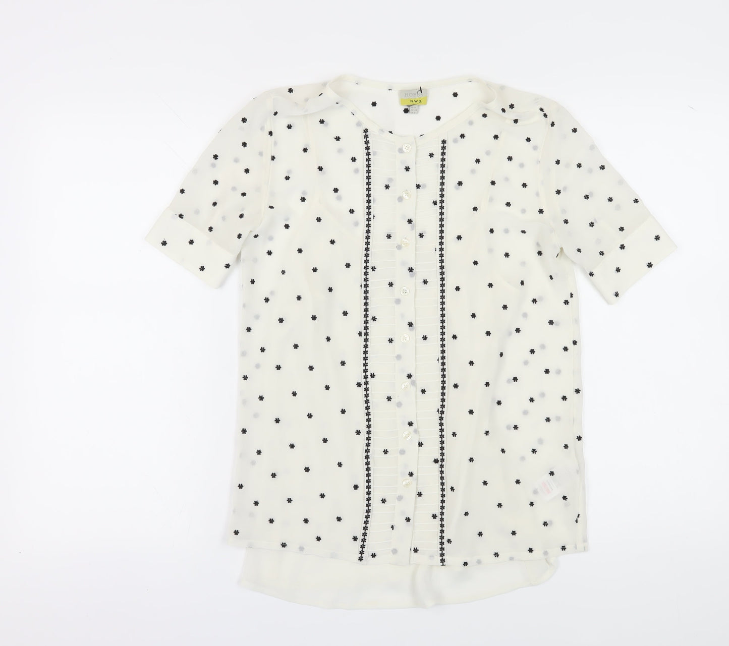Womens UK Size 6 Hobbs White Tunic Blouse