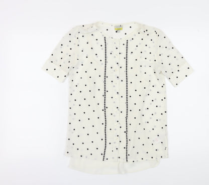 Womens UK Size 6 Hobbs White Tunic Blouse