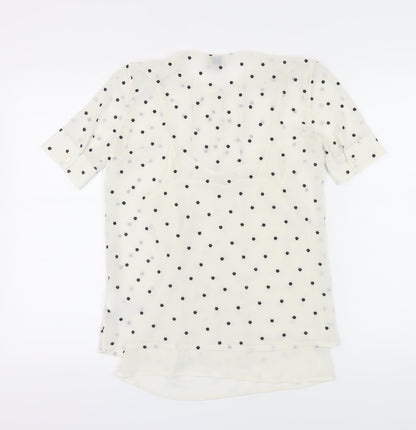 Womens UK Size 6 Hobbs White Tunic Blouse