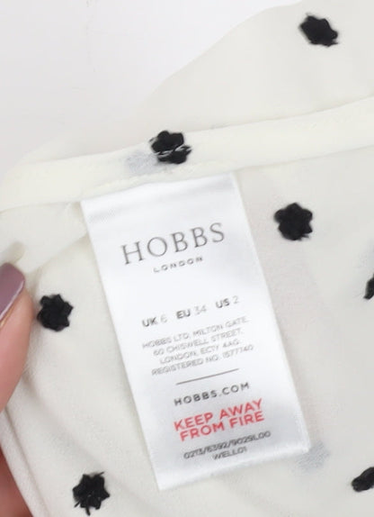 Womens UK Size 6 Hobbs White Tunic Blouse