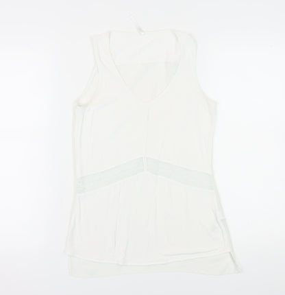 Karen Millen Women's White Viscose Tank Top Size 10