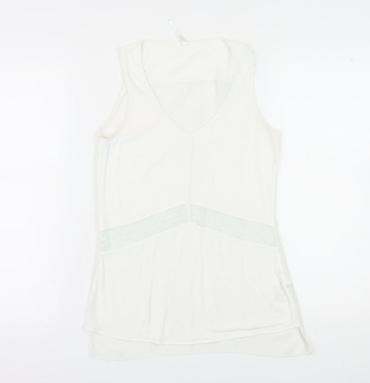 Karen Millen Women's White Viscose Tank Top Size 10