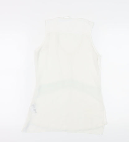 Karen Millen Women's White Viscose Tank Top Size 10