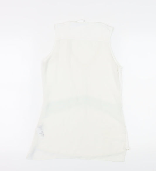 Karen Millen Women's White Viscose Tank Top Size 10