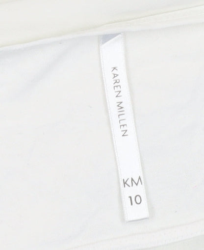 Karen Millen Women's White Viscose Tank Top Size 10
