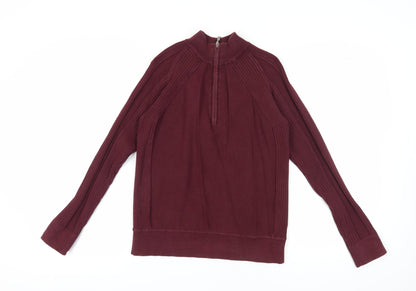 Ted Baker Men’s Red S Full Zip High Neck Jumper