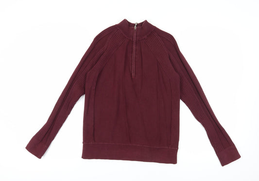 Ted Baker Men’s Red S Full Zip High Neck Jumper