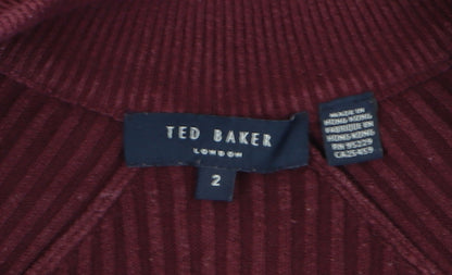 Ted Baker Men’s Red S Full Zip High Neck Jumper