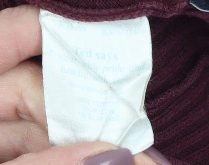 Ted Baker Men’s Red S Full Zip High Neck Jumper