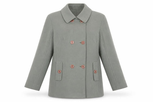 Womens UK Size 14 Eastex Green Pea Coat Coat