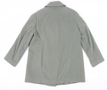 Womens UK Size 14 Eastex Green Pea Coat Coat