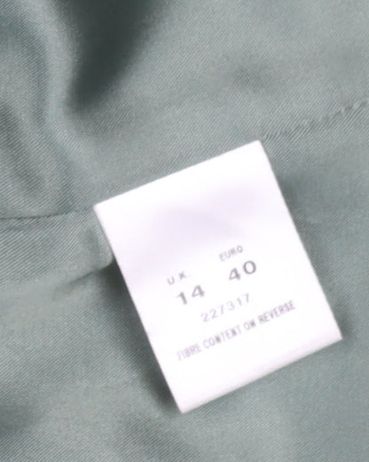Womens UK Size 14 Eastex Green Pea Coat Coat
