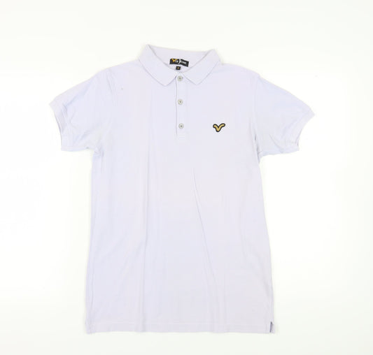 Voi Jeans Men's White Polo Shirt, Size S, Casual Style