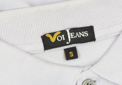 Voi Jeans Men's White Polo Shirt, Size S, Casual Style