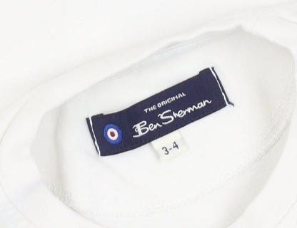 Ben Sherman Boys White Graphic T-Shirt 3-4 Years