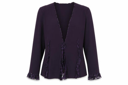 Womens UK Size 14 Jacques Vert Purple Basic Blouse