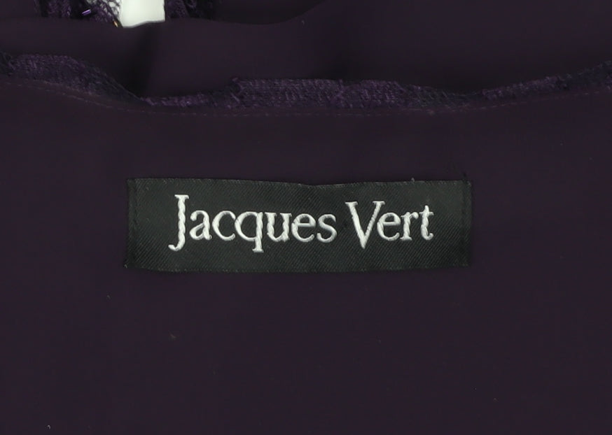 Jacques Vert Women's Purple Long Sleeve Lace Blouse