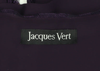 Jacques Vert Women's Purple Long Sleeve Lace Blouse