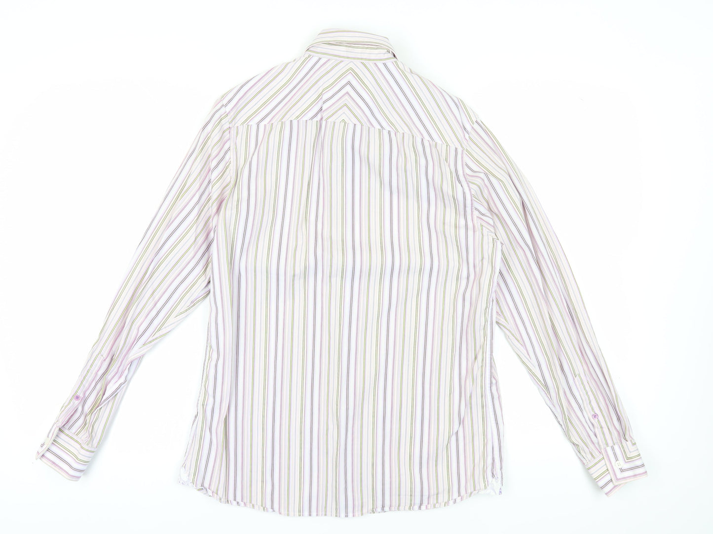 Jeff Banks Men's Multicoloured Striped Shirt Small