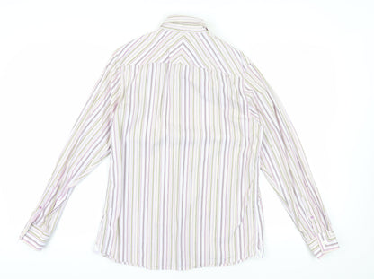 Jeff Banks Men's Multicoloured Striped Shirt Small