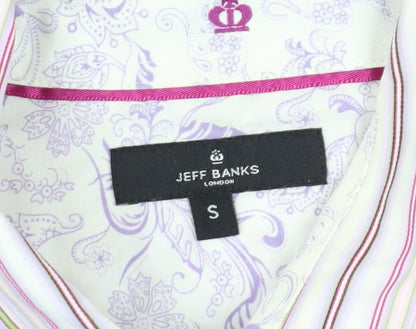 Jeff Banks Men's Multicoloured Striped Shirt Small