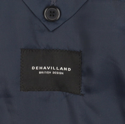 Mens UK Size 50 Dehavilland Regular Blue Suit Jacket