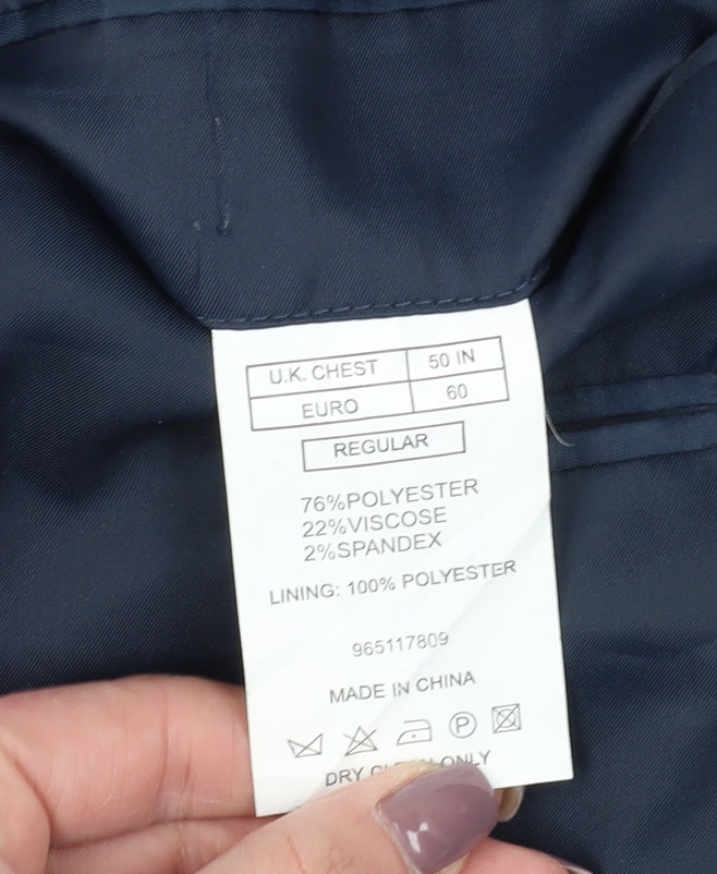 Mens UK Size 50 Dehavilland Regular Blue Suit Jacket