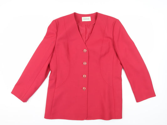 Eastex Women's Red Regular Fit Suit Jacket Size 12