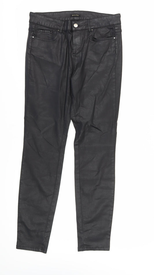 Massimo Dutti Women's Black Skinny Trousers Size 12