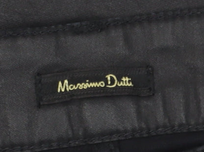 Womens UK Size 12 Massimo Dutti Slim Fit Skinny Black Trousers