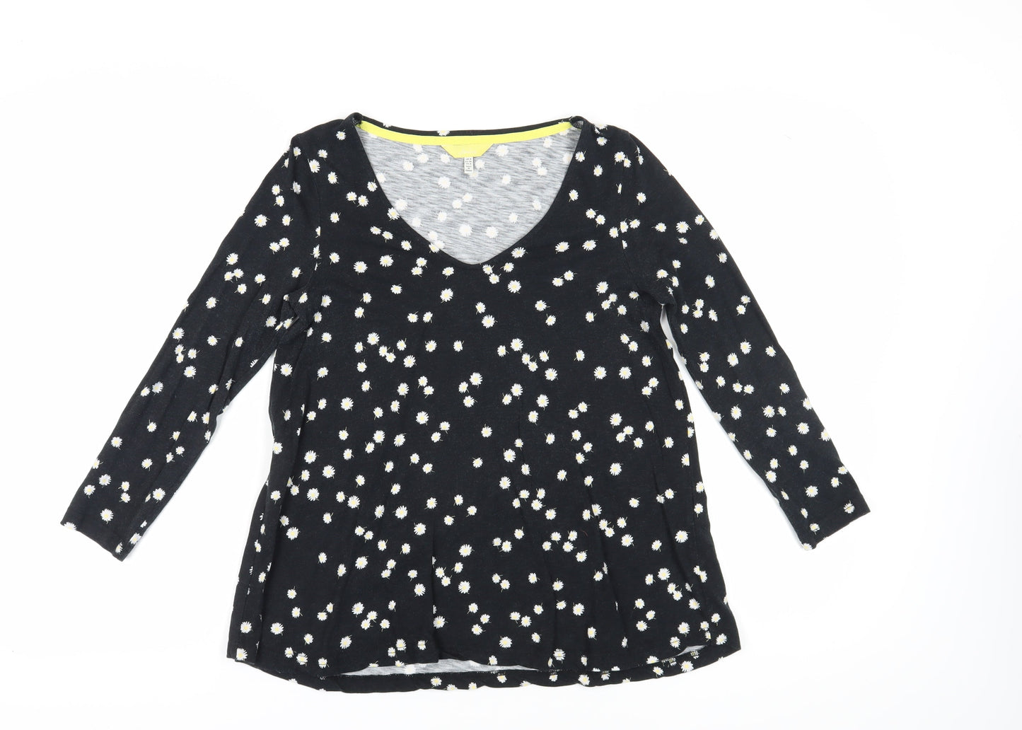Womens UK Size 8 Joules Black Basic T-Shirt