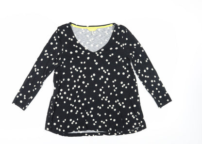Womens UK Size 8 Joules Black Basic T-Shirt