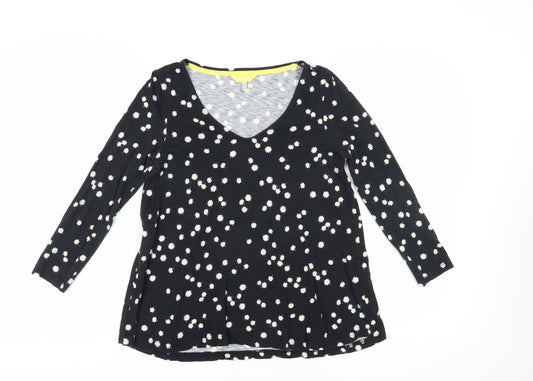 Womens UK Size 8 Joules Black Basic T-Shirt