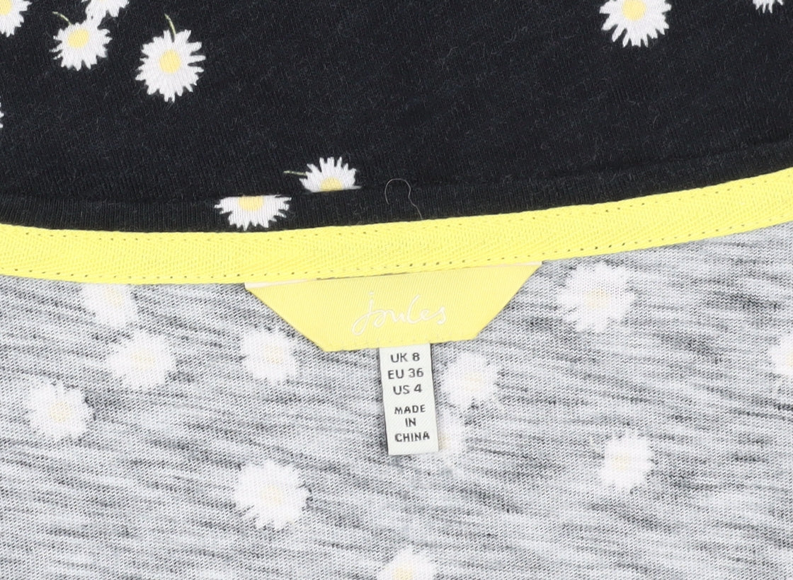 Womens UK Size 8 Joules Black Basic T-Shirt