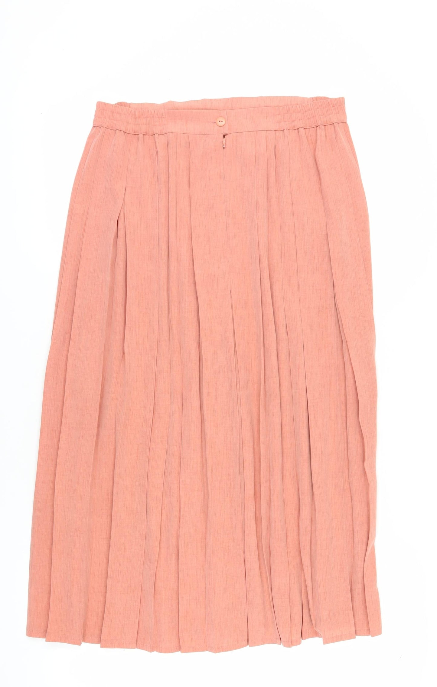 Jacques Vert Women's Pink Pleated Midi Skirt Size 16
