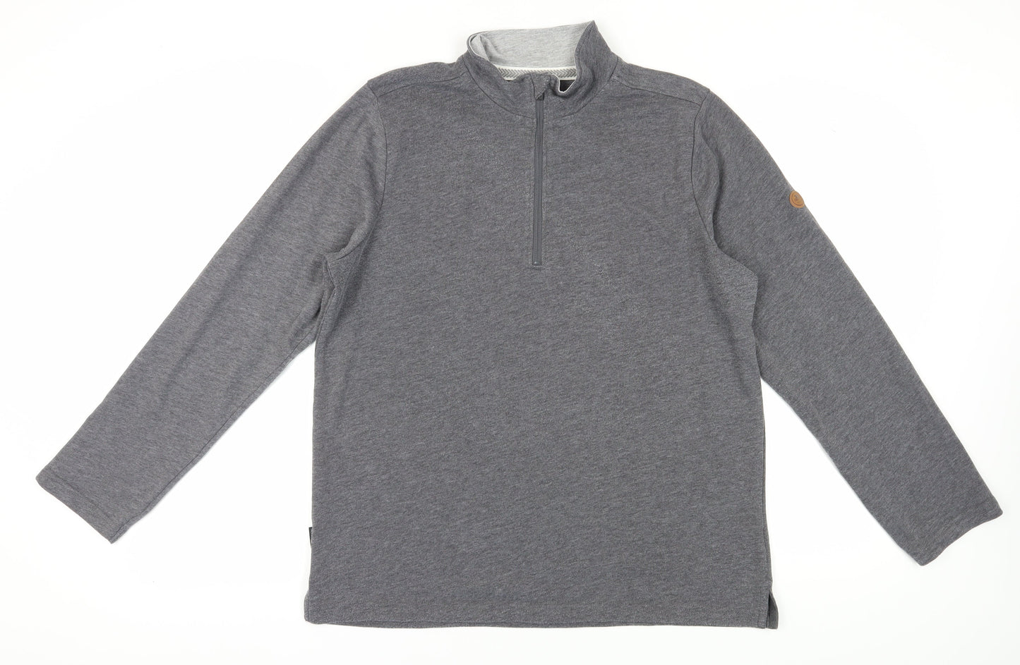 Mens UK Size L Trespass Grey 1/4 Zip Sweatshirt