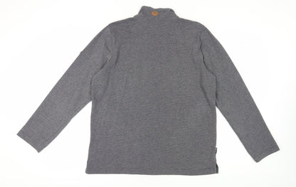 Mens UK Size L Trespass Grey 1/4 Zip Sweatshirt