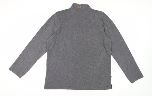 Mens UK Size L Trespass Grey 1/4 Zip Sweatshirt