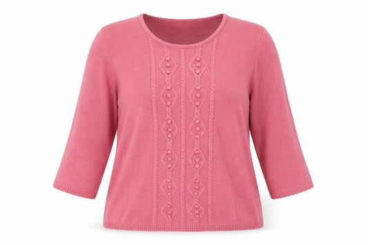 Womens UK Size 18 Eastex Pink Pullover Jumper