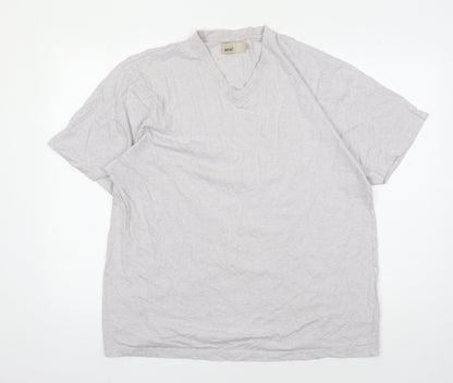Zantos Men's Grey V-Neck Cotton T-Shirt L