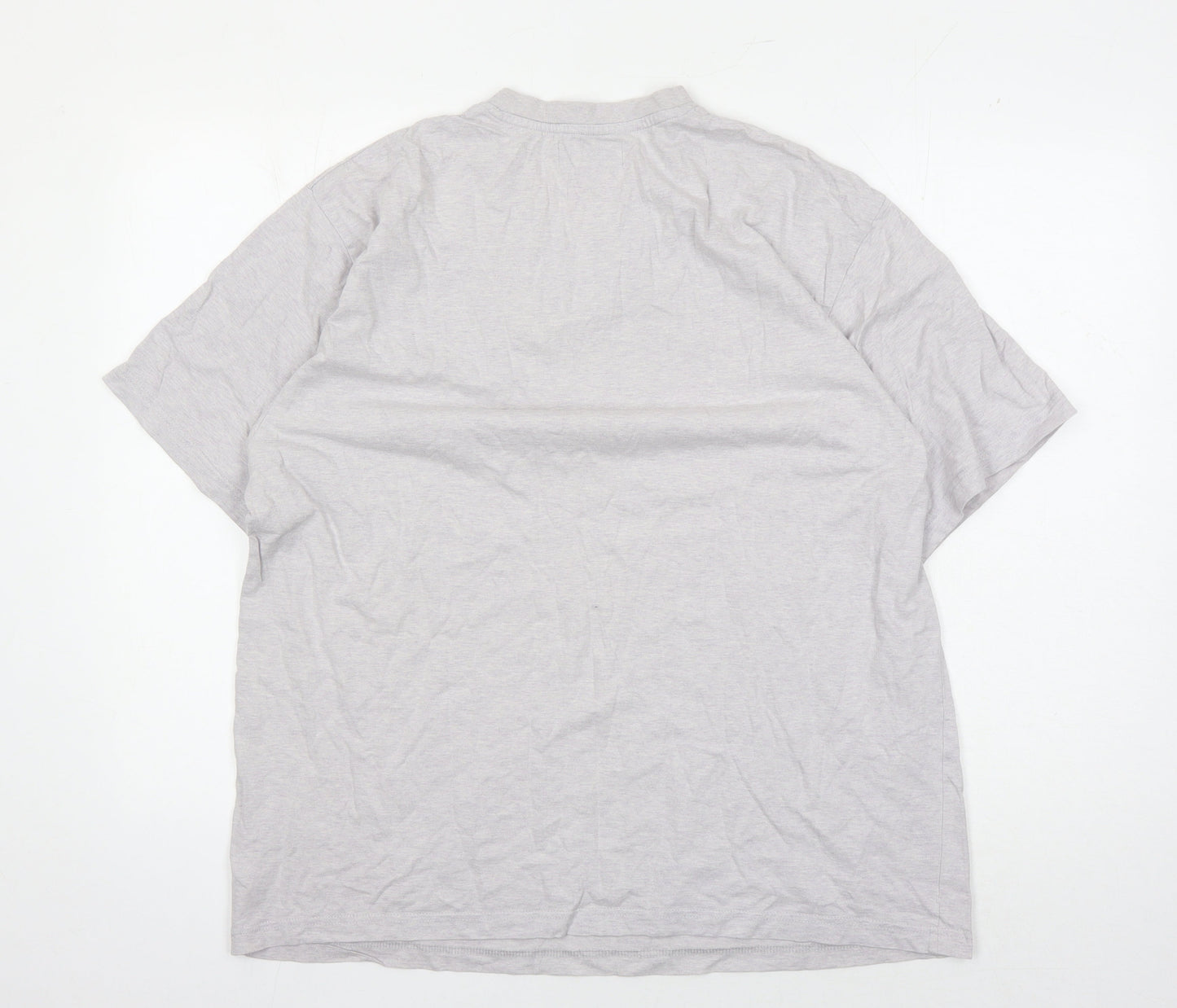 Zantos Men's Grey V-Neck Cotton T-Shirt L