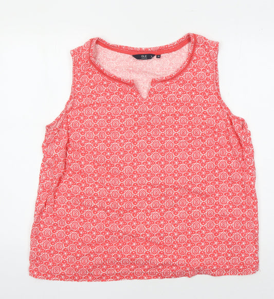 ISLE Women's Red Floral Tank Top Size 18