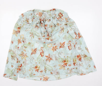 Womens UK Size S Zara Multicoloured Tunic Blouse