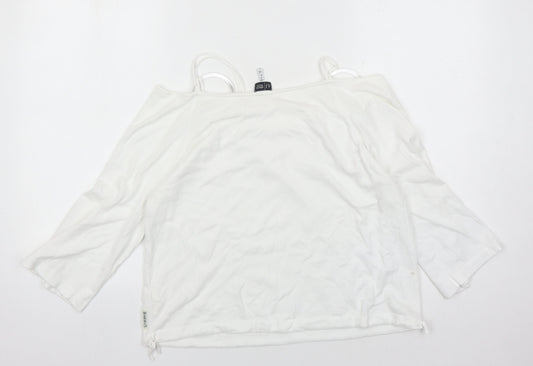 Armani Jeans Women's White Blouse Size 16