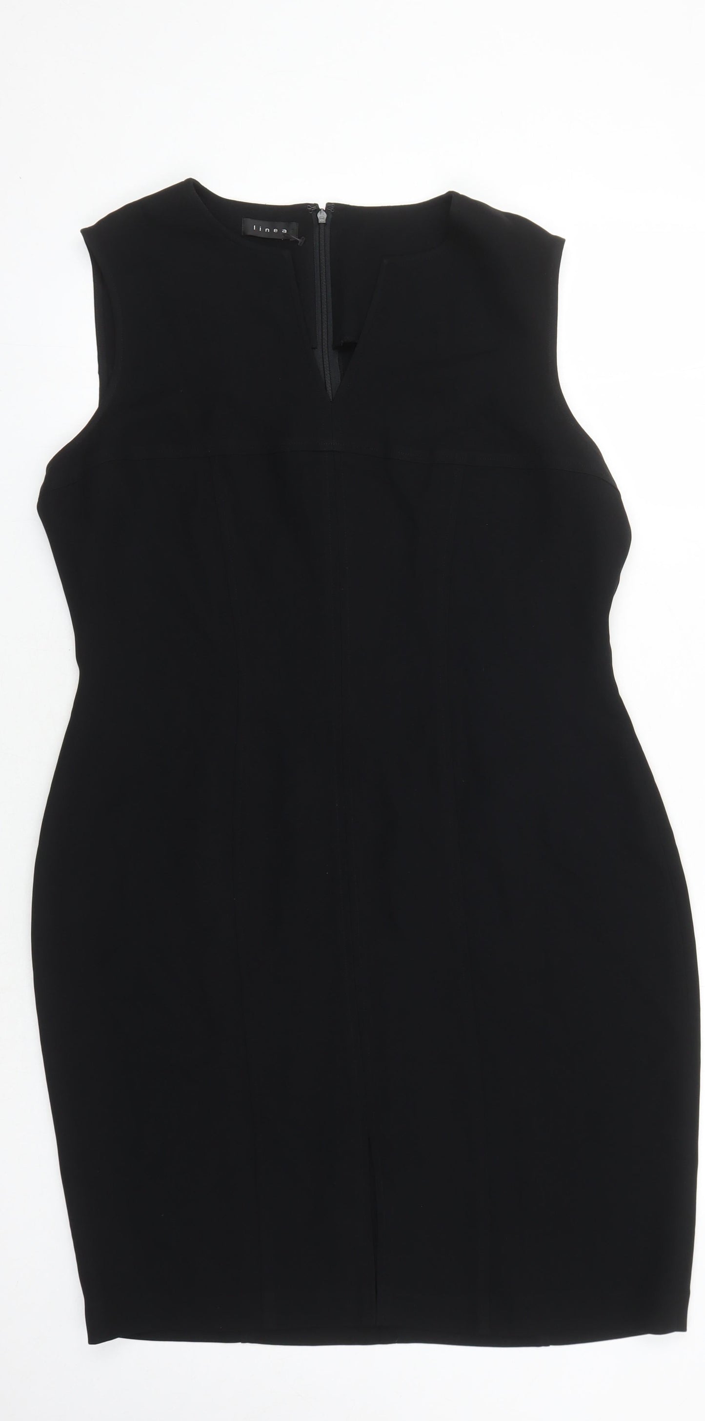 Linea Women's Black Sheath Dress Size 16